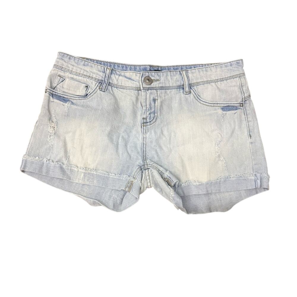 Forever 21 Distressed Light Wash Denim Shorts Womens 28 Jean Cutoffs Y2K Summer